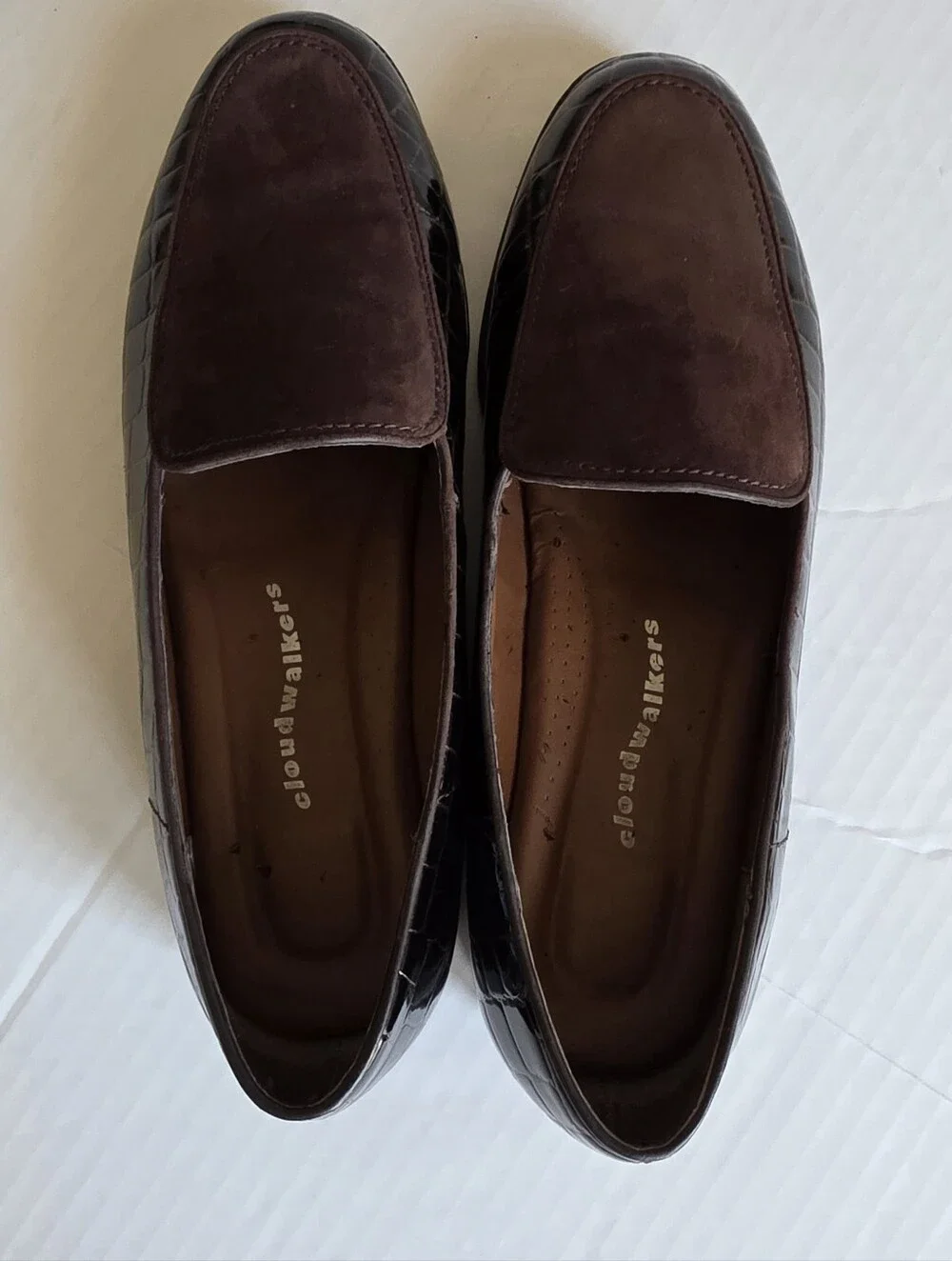 Cloudwalk crocodile-Leather dark brown loafers women smoking slippers Old money